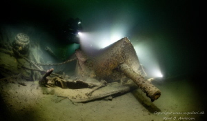 SMS Undine wreck laying on 47meter. this is one of the ca... by Rene B. Andersen 